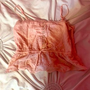 Pink Lace Tank Top